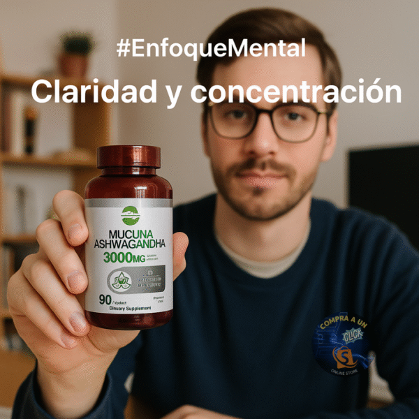 Cápsulas de Mucuna y Ashwagandha | Reduce Estrés y Ansiedad | Compra a Un Click - Imagen 5