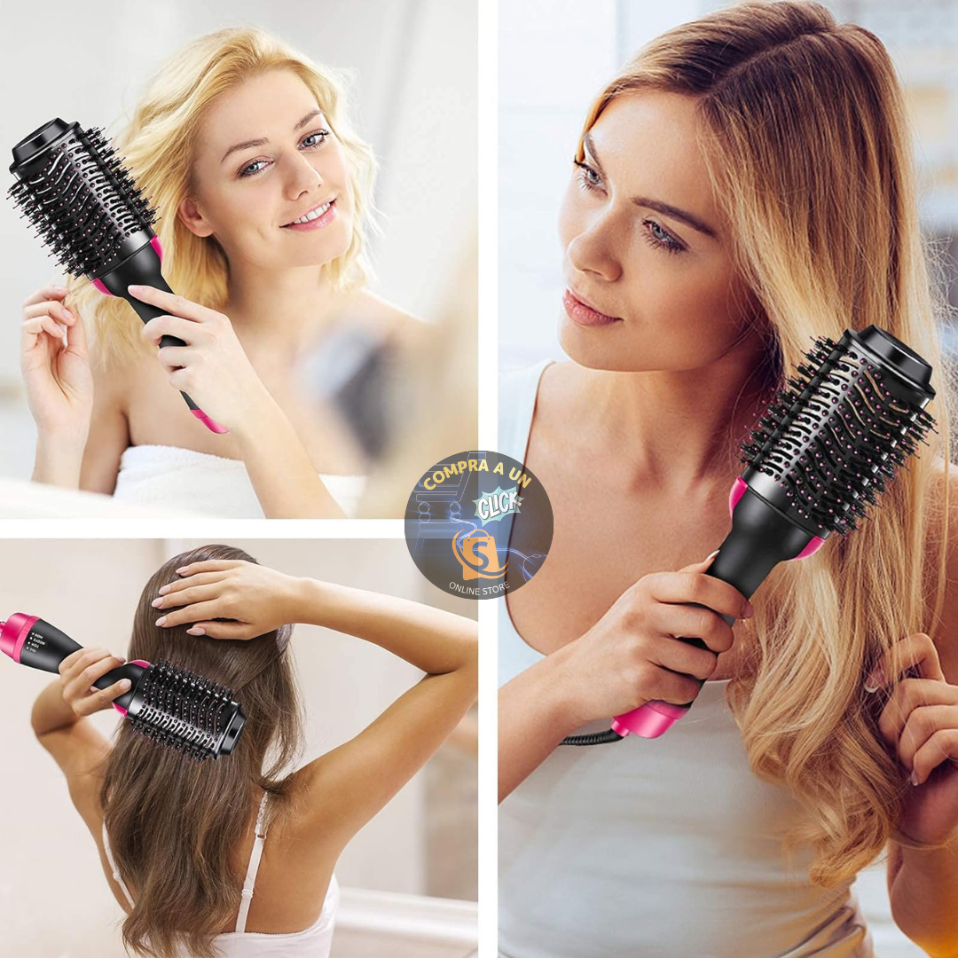 Cepillo secador dando volumen y brillo al cabello