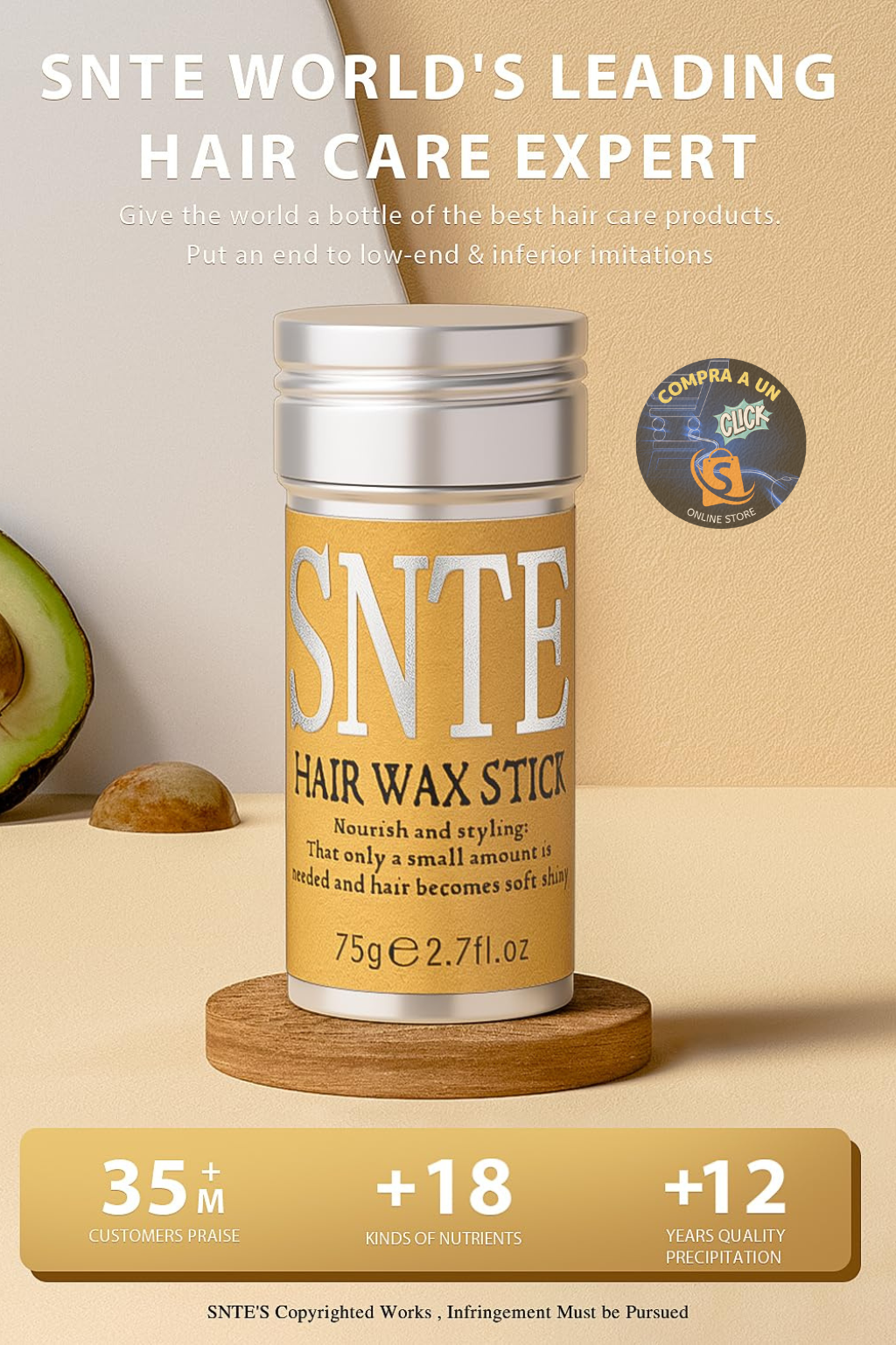 Barra de Cera Antifrizz - Peinado Perfecto
