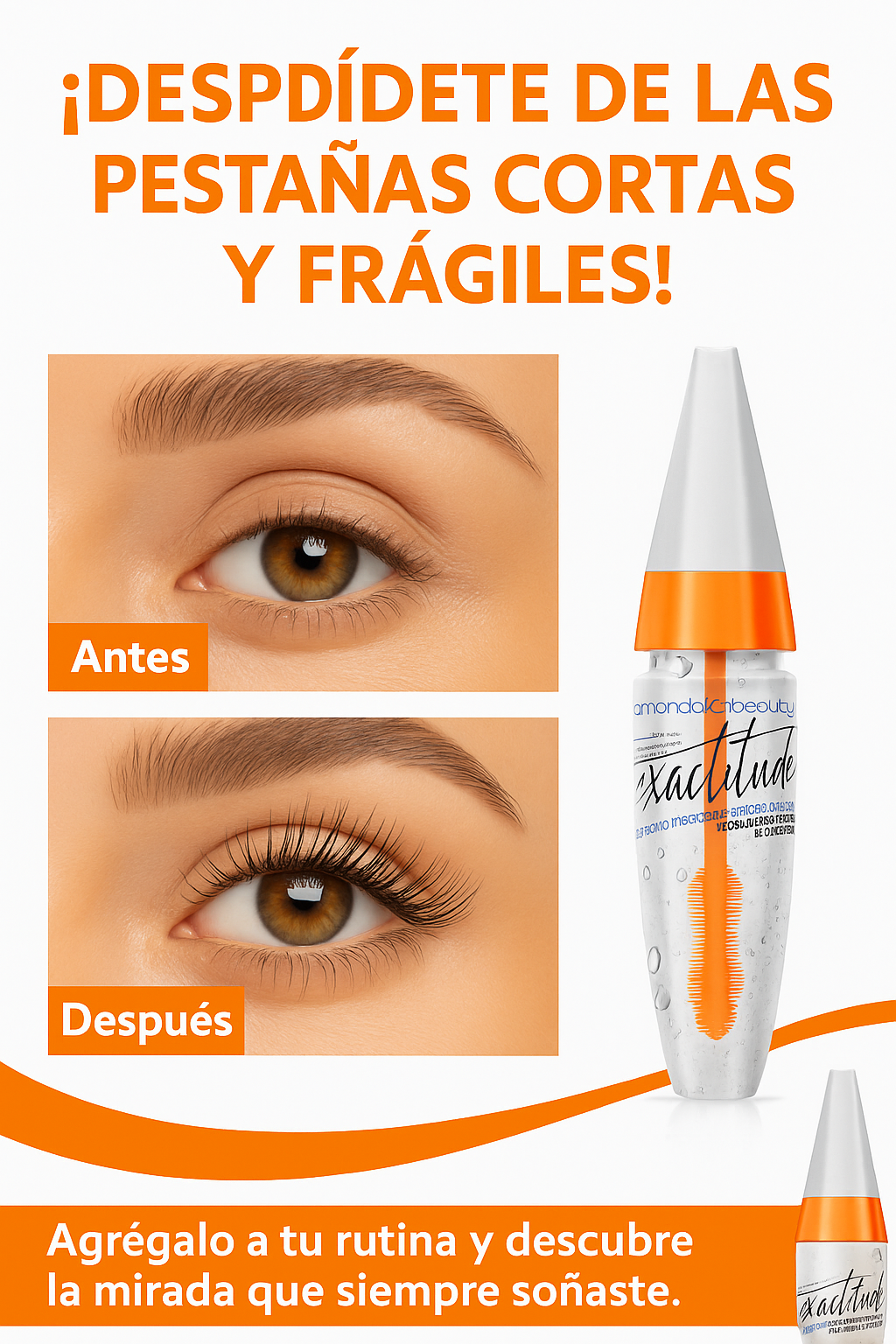 Aplicación de serum para crecimiento de pestañas