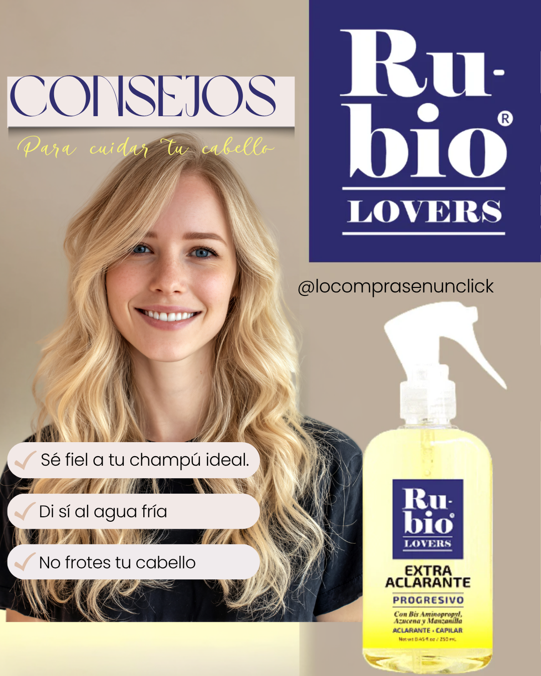 Aclarante Capilar Natural Sin Maltrato | Rubio Lovers Colombia tratamiento aclarante progresivo sin daño capilar