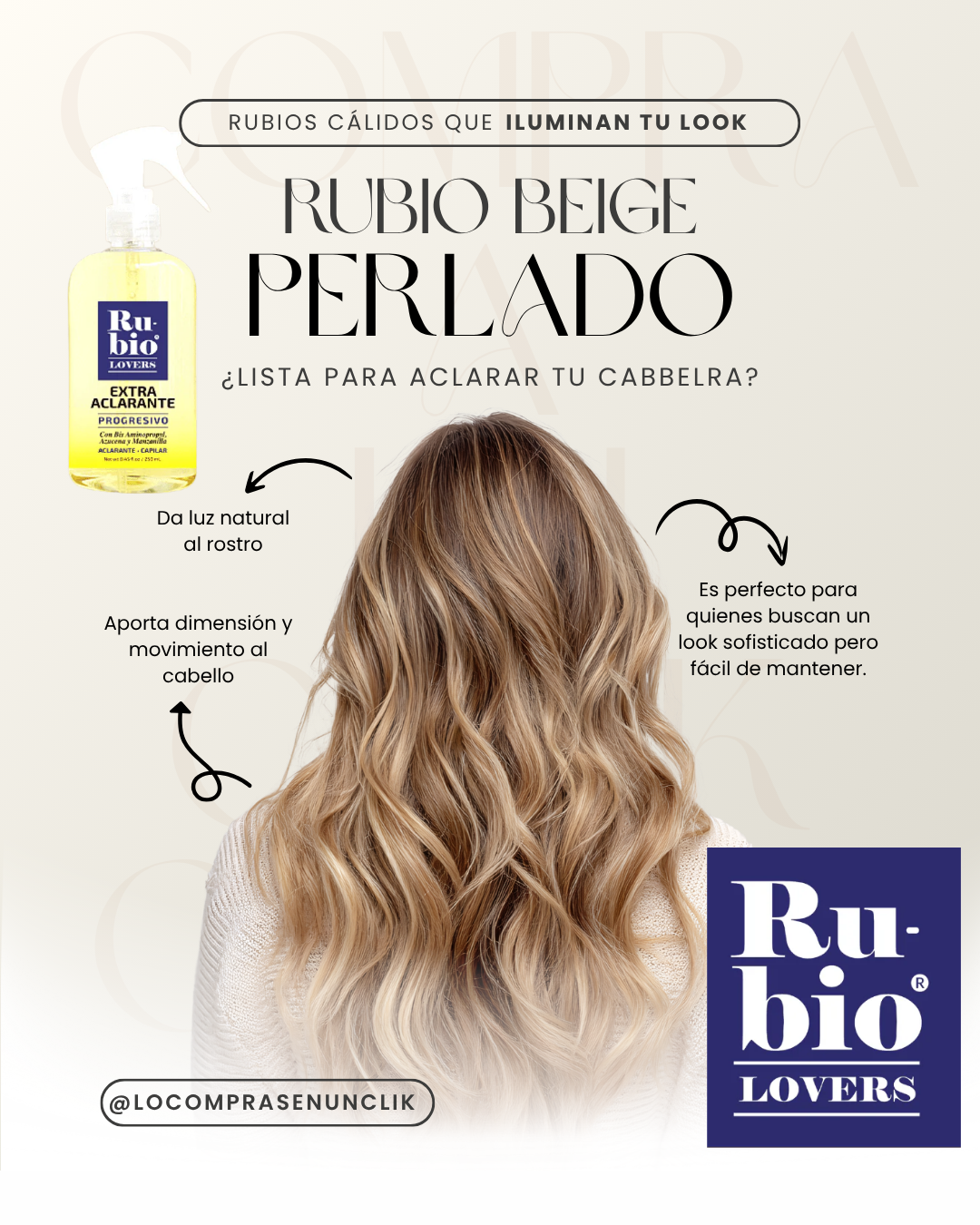 Aclarante Capilar Natural Sin Maltrato | Rubio Lovers Colombia aclarar cabello sin químicos agresivos proceso