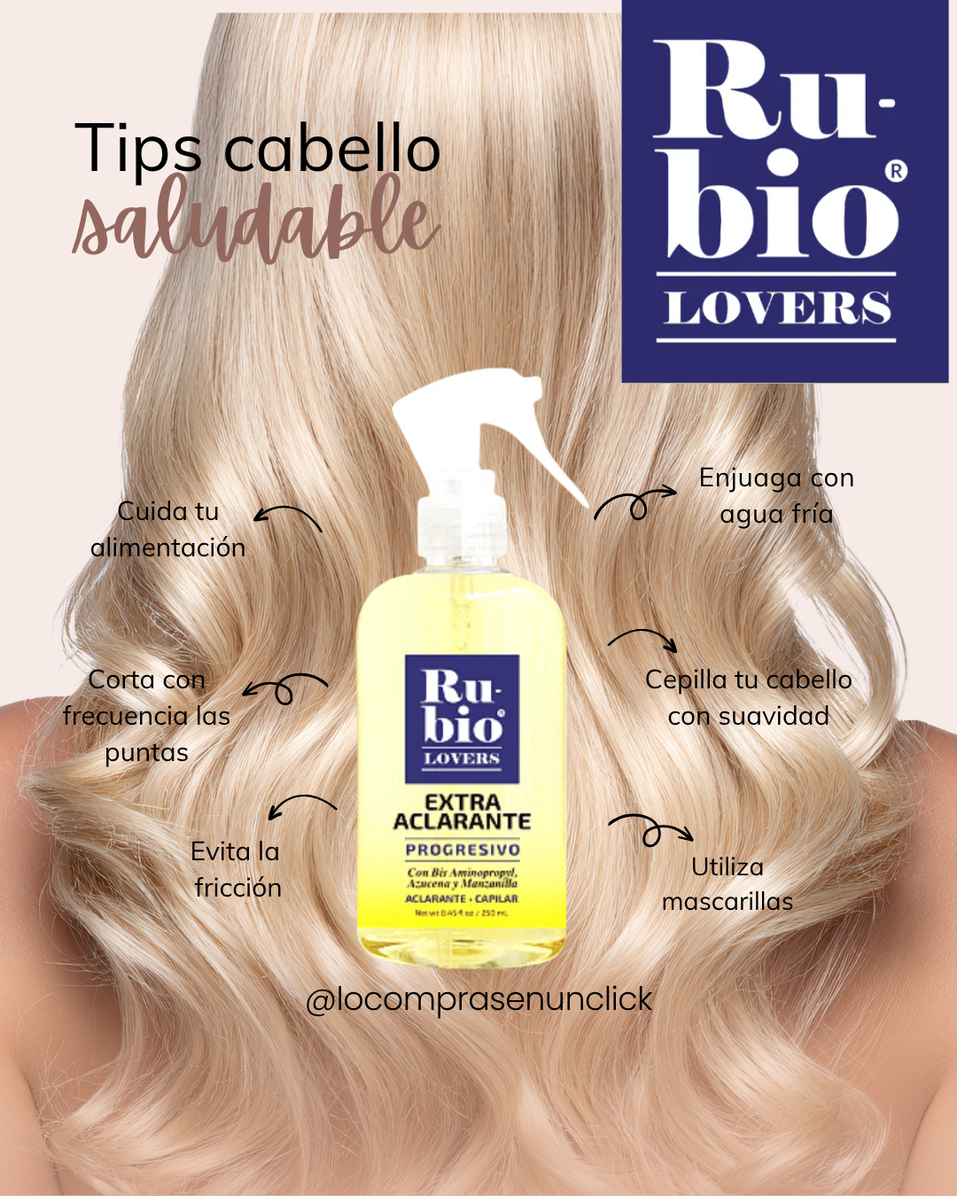 Aclarante Capilar Natural Sin Maltrato | Rubio Lovers Colombia rubio natural sin amoníaco Colombia