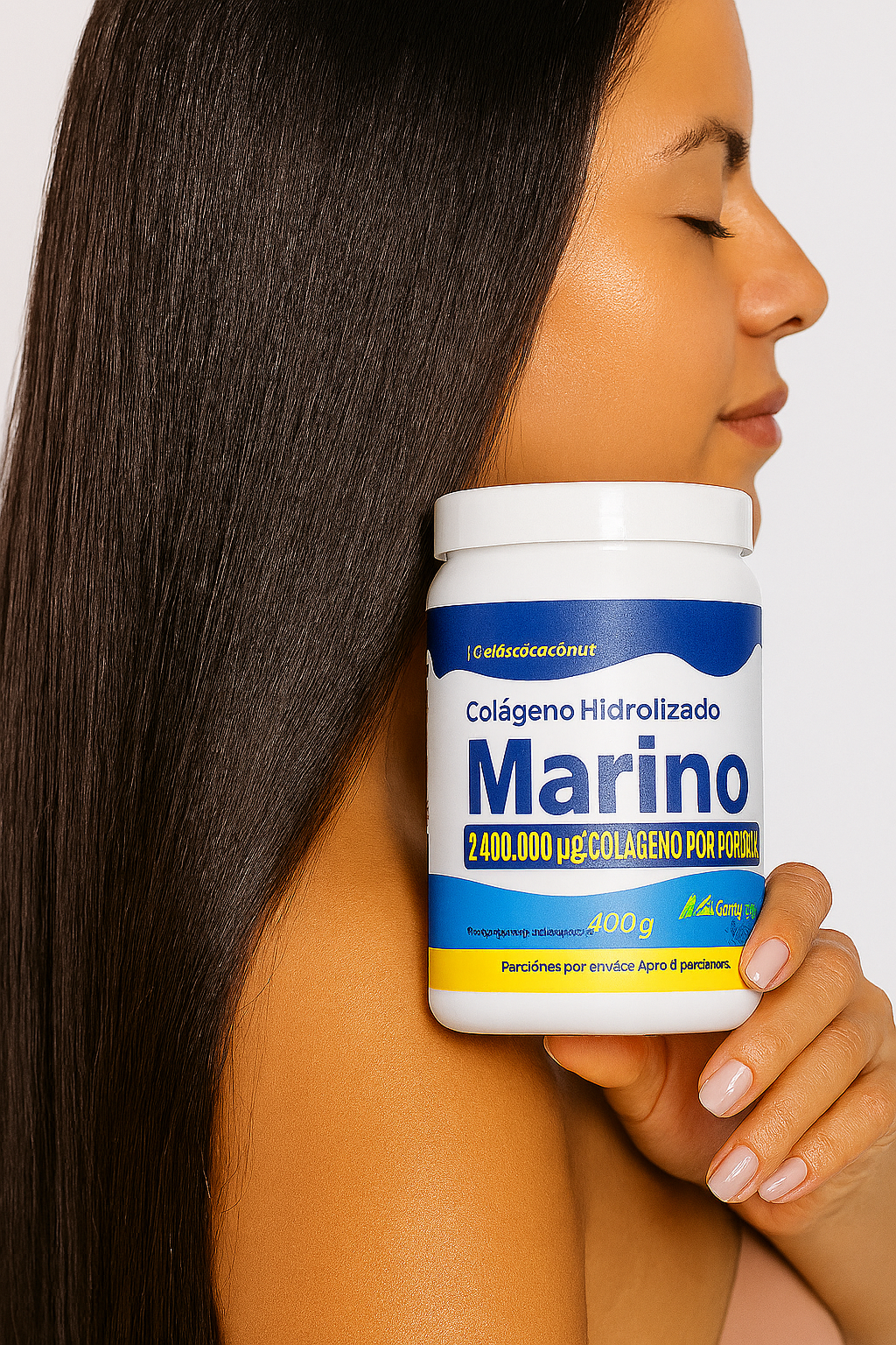 Colágeno Hidrolizado aportando aminoácidos para cabello más fuerte y uñas más resistentes