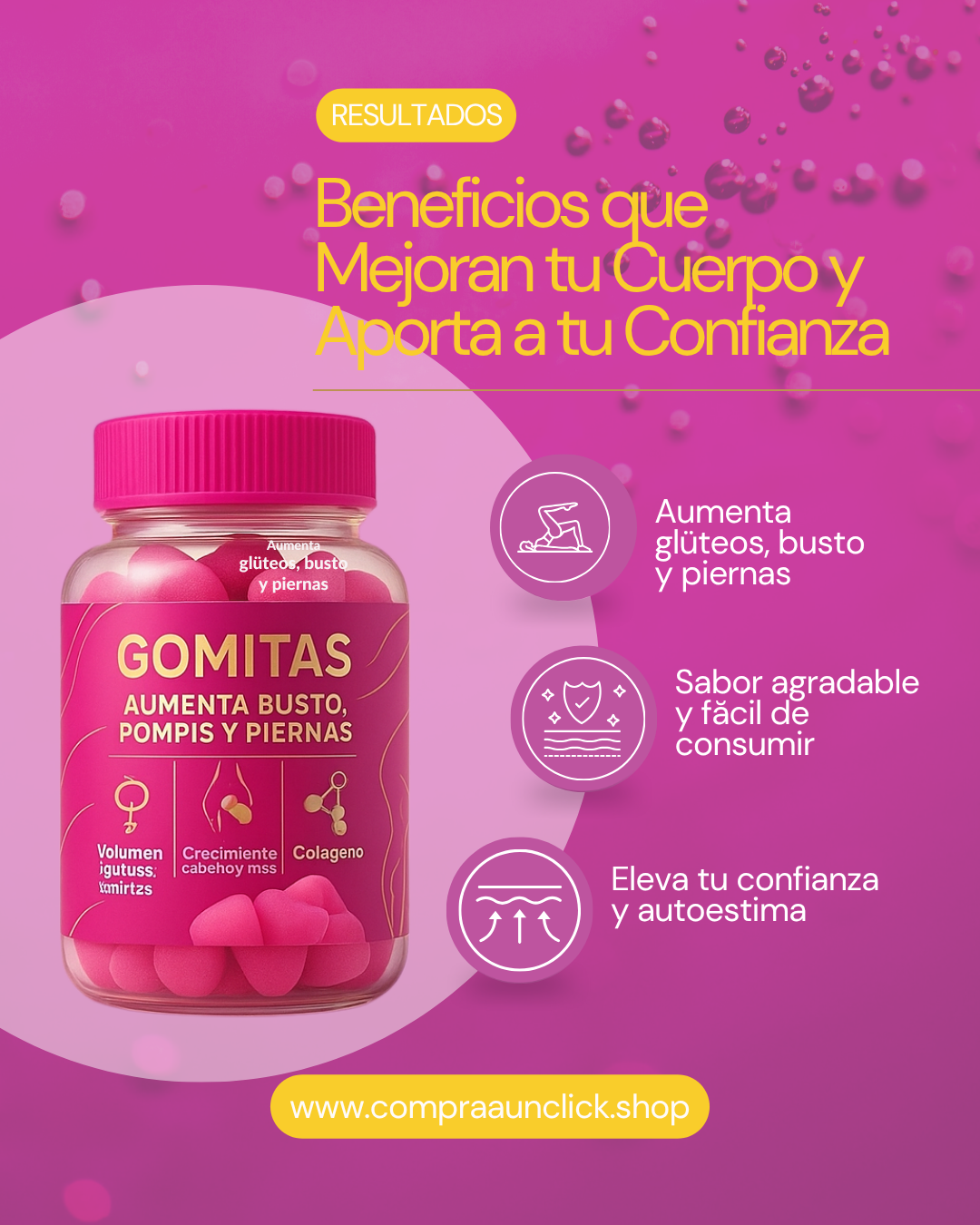 Gomitas de colágeno y vitaminas frasco