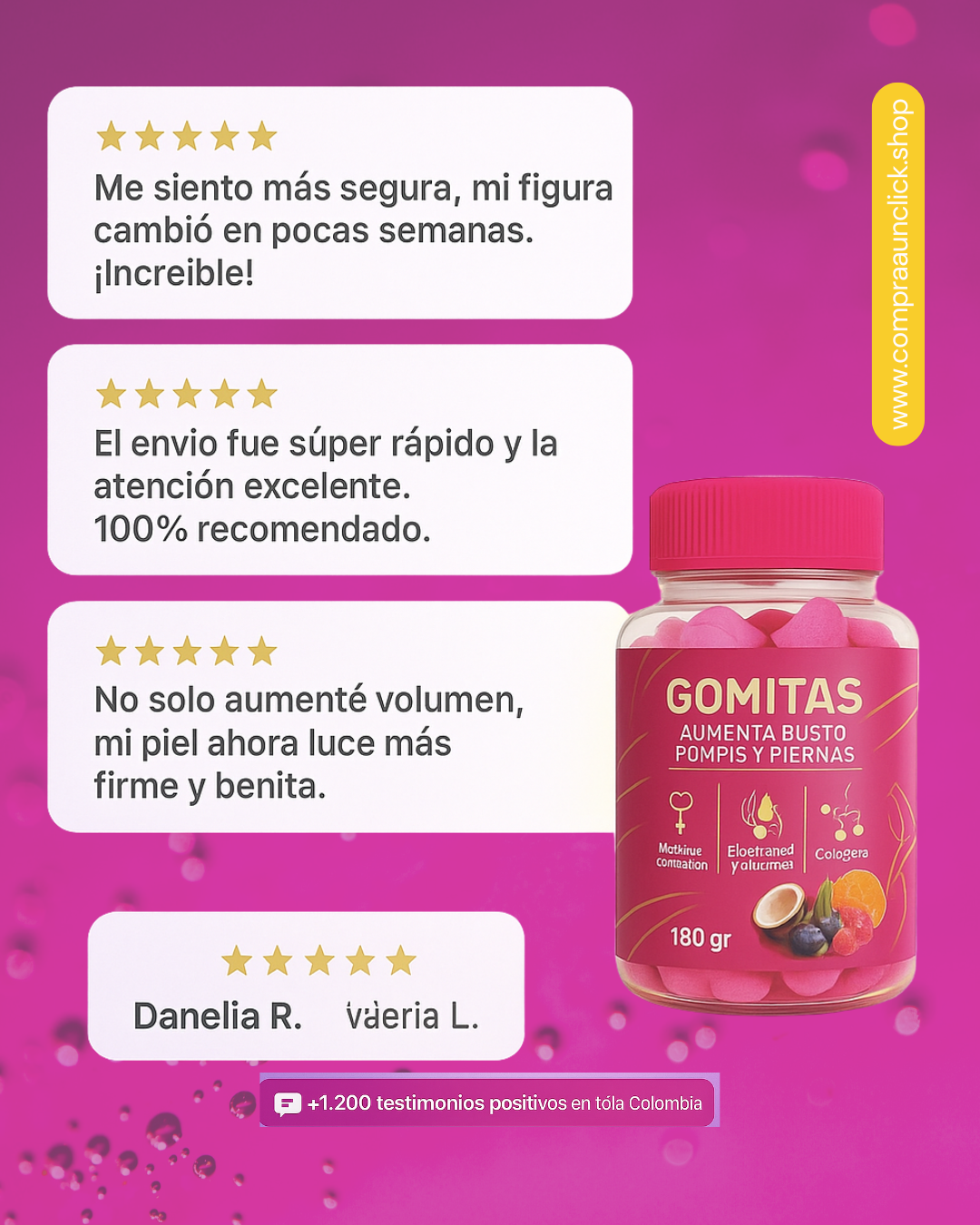 Textura de las gomitas de colágeno